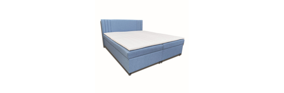 Celočalúnené posteľ typ Boxspring s veľkým úložným priestorom